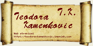 Teodora Kamenković vizit kartica